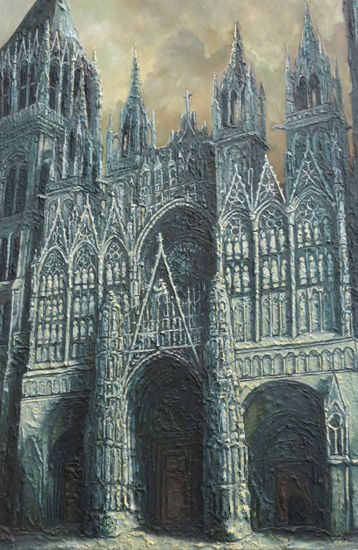 tableau de la cathedrale de rouen