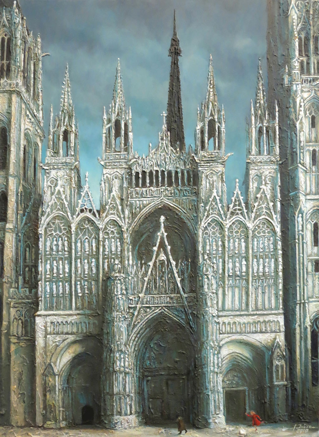 peinture de la cath�drale de rouen